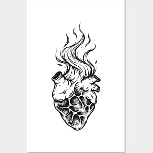 Flaming Heart x Inktober 22 Posters and Art